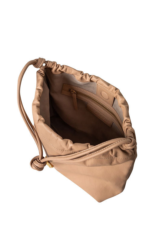 Le Sac M Beige Leather Bag