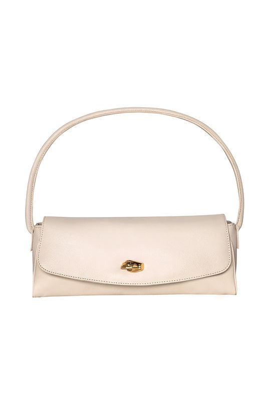 Canolli Cream Leather Bag