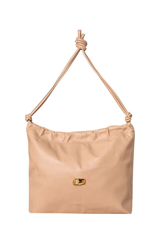 Le Sac M Beige Leather Bag