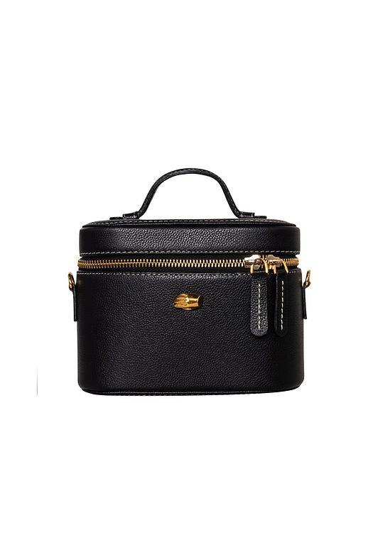 Petite Voyager Black Leather Bag