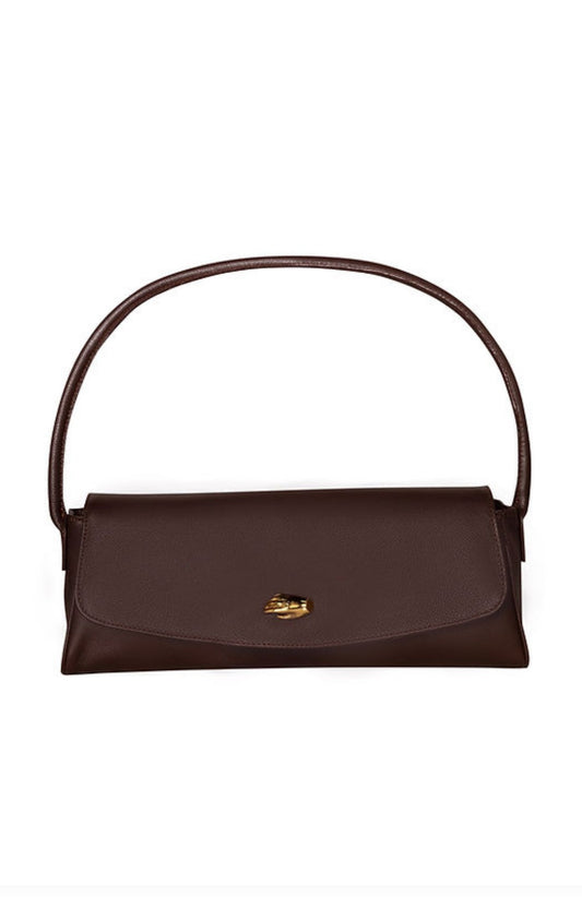 Canolli Chocolate Leather Bag