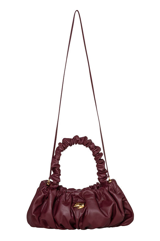 Pierre M Burgundy Leather Bag