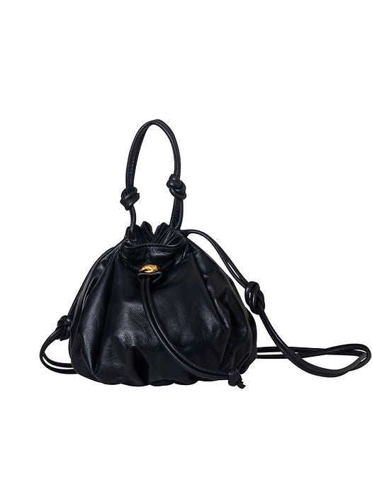 Alpha Black Leather Bag