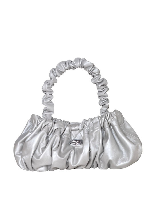 Pierre M Silver Leather Bag