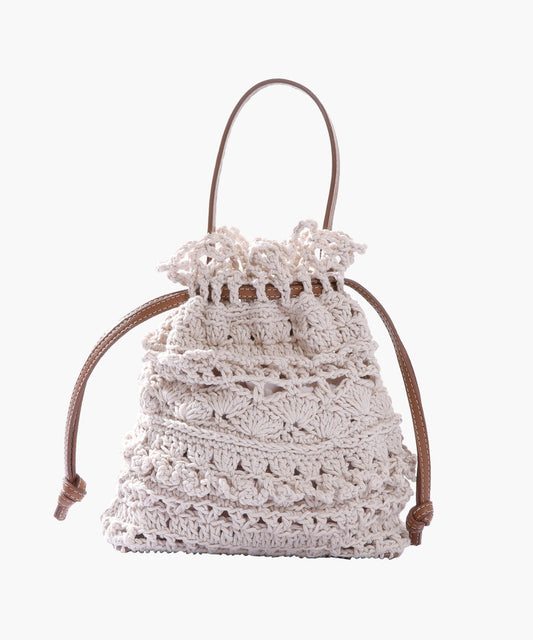 La Rossy Mini in Leather and Crochet