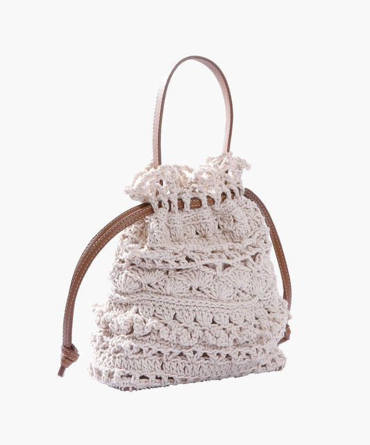 La Rossy Mini in Leather and Crochet