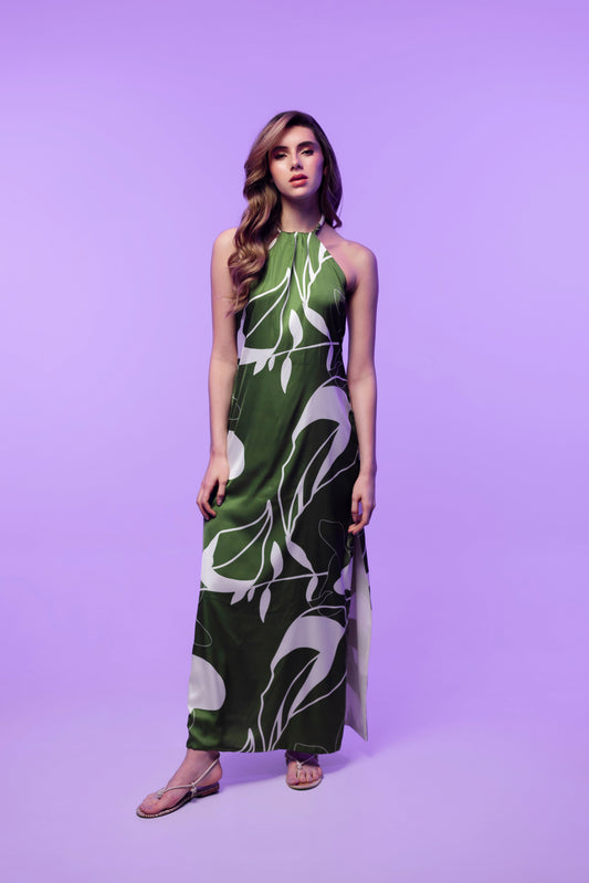 Silk Halter Dress