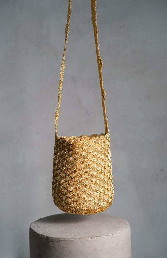 Tejido Seashell - Mochila Oro